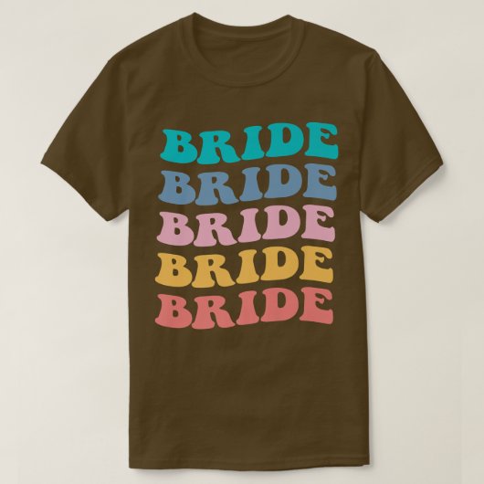 Bride I Do Crew Retro Bachelorette Party Bride Bri Tシャツ (デザイン正面)