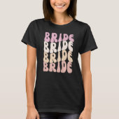 Bride I Do Crew Retro Bachelorette Party Bride Bri Tシャツ (正面)