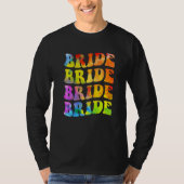 Bride I Do Crew Tie Dye Bachelorette Party Bride B Tシャツ (正面)
