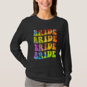 Bride I Do Crew Tie Dye Bachelorette Party Bride B Tシャツ (正面)