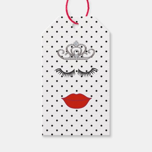 BRIDE I Wanna衣服マイリップスティック結婚のティアラパーティー ギフトタグ (正面)