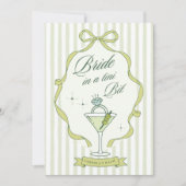 Bride in a Tini Bit Bachelorette Invitation 招待状 (正面)