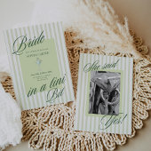 Bride in a Tini Bit Bachelorette Party Invitation 招待状