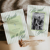 Bride in a Tini Bit Bachelorette Party Invitation 招待状