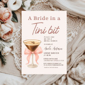 Bride in a Tini Bit Espresso Martini Bridal Shower 招待状