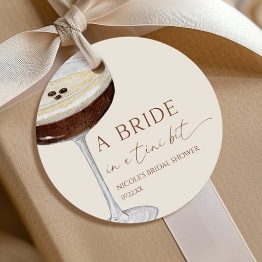 Bride In A Tini Bit Expresso Martini Bridal Shower フェイバータグ