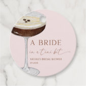 Bride In A Tini Bit Expresso Martini Bridal Shower フェイバータグ (正面)
