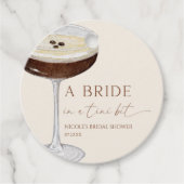Bride In A Tini Bit Expresso Martini Bridal Shower フェイバータグ (正面)