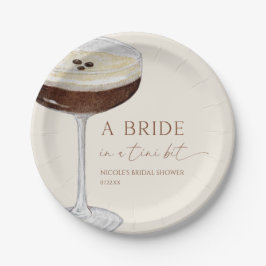 Bride In A Tini Bit Expresso Martini Bridal Shower ペーパープレート