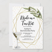 'Bride in a Tini Bit' Martini Bachelorette Party 招待状 (正面)
