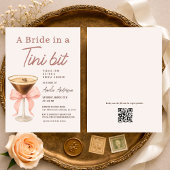 Bride in a Tini Bit QR Code Bridal Shower 招待状
