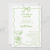 Bride In A Tini Bit Scribble MartinBridalシャワー 招待状 (正面)