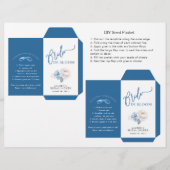 Bride in Bloom Blue DIY Bridal Shower Seed Packet チラシ (正面)
