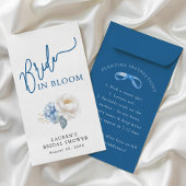 Bride in Bloom Blue DIY Bridal Shower Seed Packet チラシ