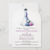 Bride in Bloom Hydrangea Bridal Shower 招待状 (正面)