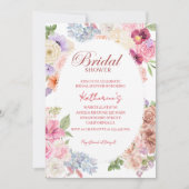 Bride in bloom spring floral girl bridal shower 招待状 (正面)