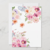 Bride in bloom spring floral girl bridal shower 招待状 (裏面)