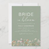 Bride in Bloom Wildflower Bridal Shower 招待状 (正面)