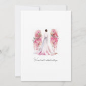 Bride in Santorini Greek Theme | Bridal Shower BRW 招待状 (裏面)