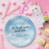 Bride Is On Cloud Nine Bridal Shower ペーパープレート (パーティー)