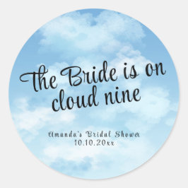 Bride Is On Cloud Nine Bridal Shower ラウンドシール