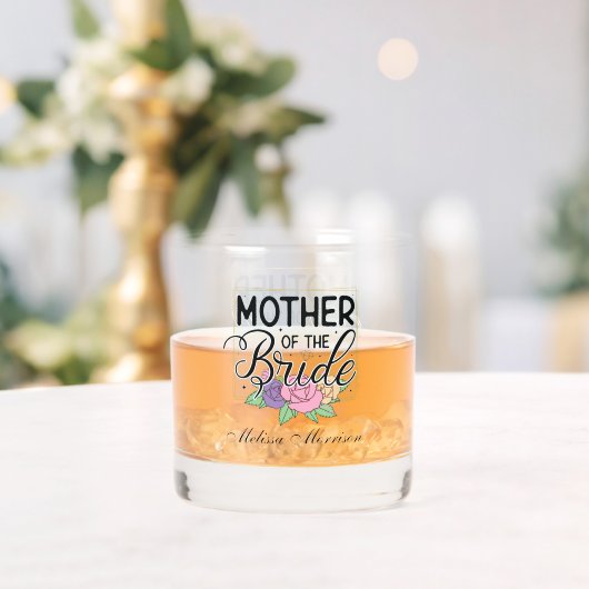 Bride Motherエレガントが名前を追加結婚する ウイスキーグラス (インサイチュ (ウェディング))