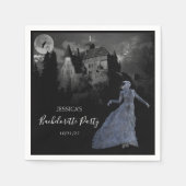 Bride of Frankenstein Bachelorette Halloween スタンダードカクテルナプキン (正面)