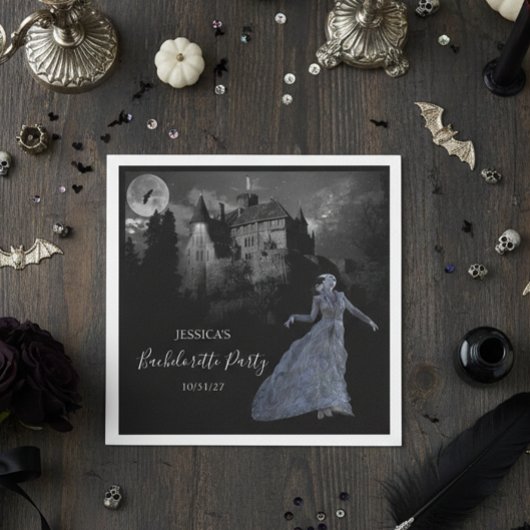 Bride of Frankenstein Bachelorette Halloween スタンダードカクテルナプキン