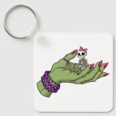 Bride of Frankenstein Hand with Skeleton Bow キーホルダー (正面)