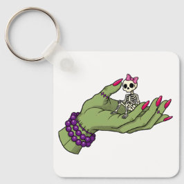 Bride of Frankenstein Hand with Skeleton Bow キーホルダー