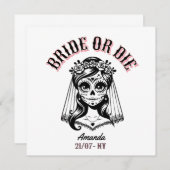 bride or die bachelorette gothic 招待状 (正面/裏面)