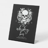 Bride or Die Bachelorette Party Floral Skull 台座サイン (正面)