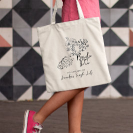 Bride or Die Floral Heart Bachelorette Party トートバッグ