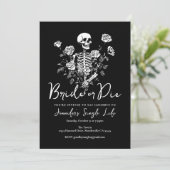 Bride or Die Floral Skeleton Bachelorette Weekend 招待状 (スタンド正面)