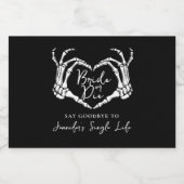 Bride or Die Gothic Heart Bachelorette Party  リキュールボトルラベル (シングルラベル)