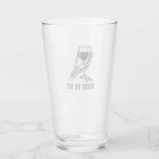 Bride Or Die Gothic Skeleton Bachelorette Party タンブラーグラス (裏面)