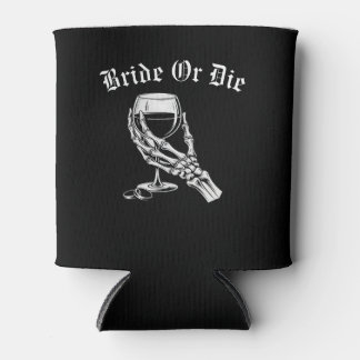 Bride Or Die Gothic Skeleton Black Bachelorette 缶クーラー