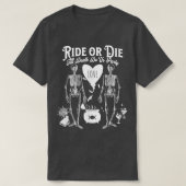 Bride or Die Gothic Witchy Halloween Bachelorette  Tシャツ (デザイン正面)