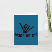 Bride Or Die Rockstar Skeleton Bachelorette Party  カード (正面)