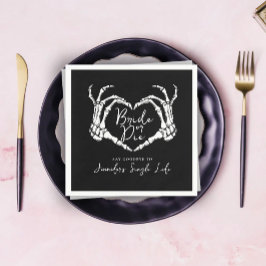 Bride or Die Skeleton Heart Bachelorette Party スタンダードカクテルナプキン