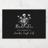 Bride or Die Skeleton Roses Bachelorette Party  リキュールボトルラベル (シングルラベル)