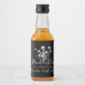 Bride or Die Skeleton Roses Bachelorette Party  リキュールボトルラベル (正面)