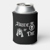 bride or die skull skeleton bachelorette party 缶クーラー (缶裏面)