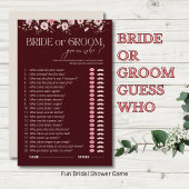 Bride or Groom Guess Who Game | Bride in Bloom 