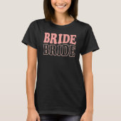 Bride Retro Bachelorette Party  Wedding Bridal Fia Tシャツ (正面)