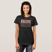 Bride Retro Bachelorette Party  Wedding Bridal Fia Tシャツ (正面フル)