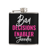 Bride’s Bad Decision Enabler Bachelorette Party フラスク (正面)