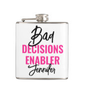 Bride’s Bad Decision Enabler Bachelorette Party フラスク (正面)