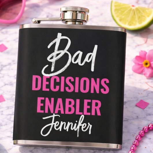 Bride’s Bad Decision Enabler Bachelorette Party フラスク