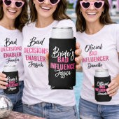 Bride’s Bad Influence Custom Bachelorette Party スリム缶クーラー